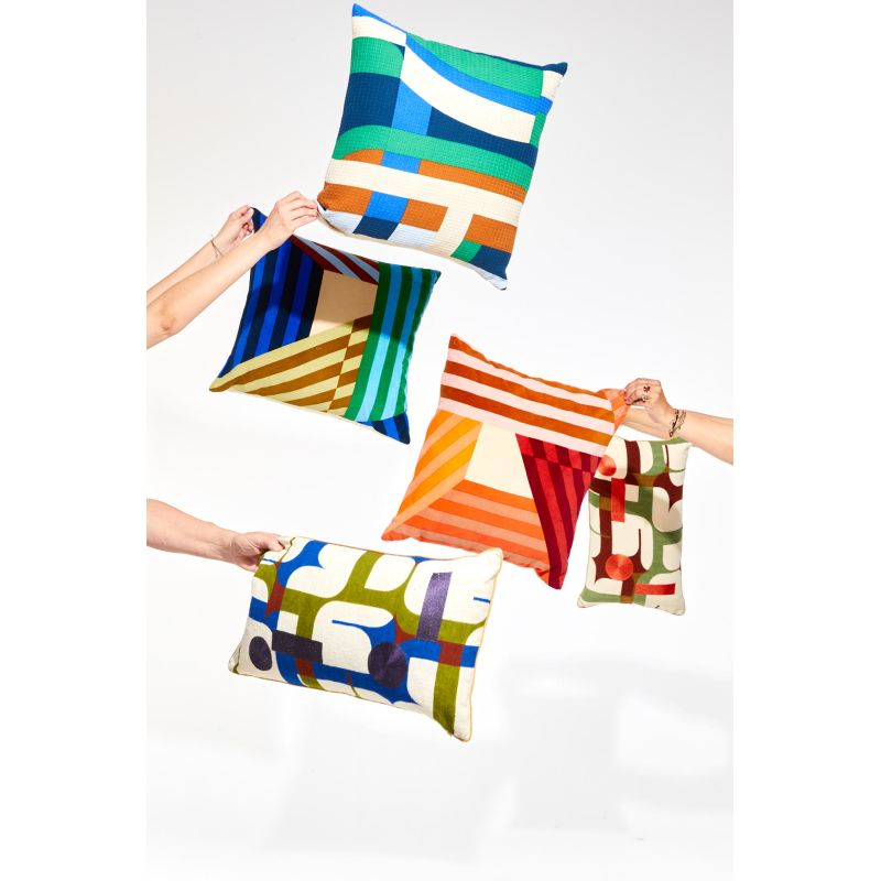 Coussin Shibuya Bleu 50/50Cm