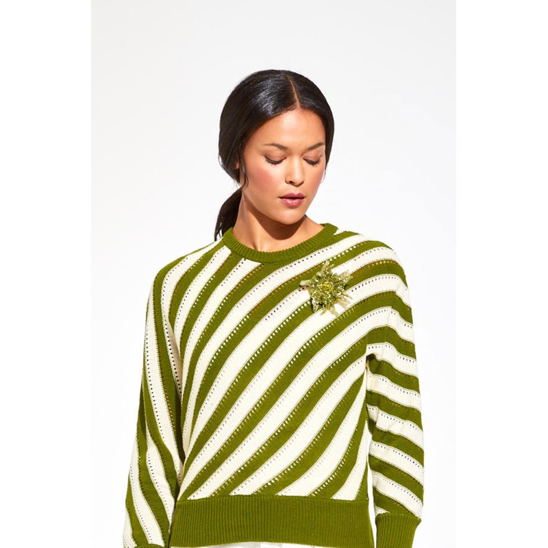 Elixir Khaki Brooche