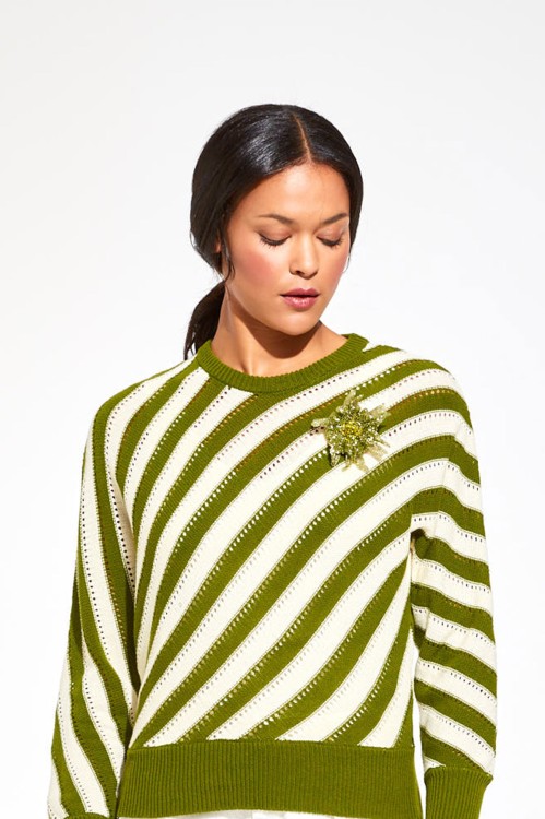 Elixir Khaki Brooche