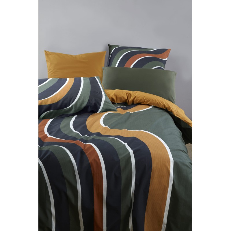 Housse de couette Rythme Kaki