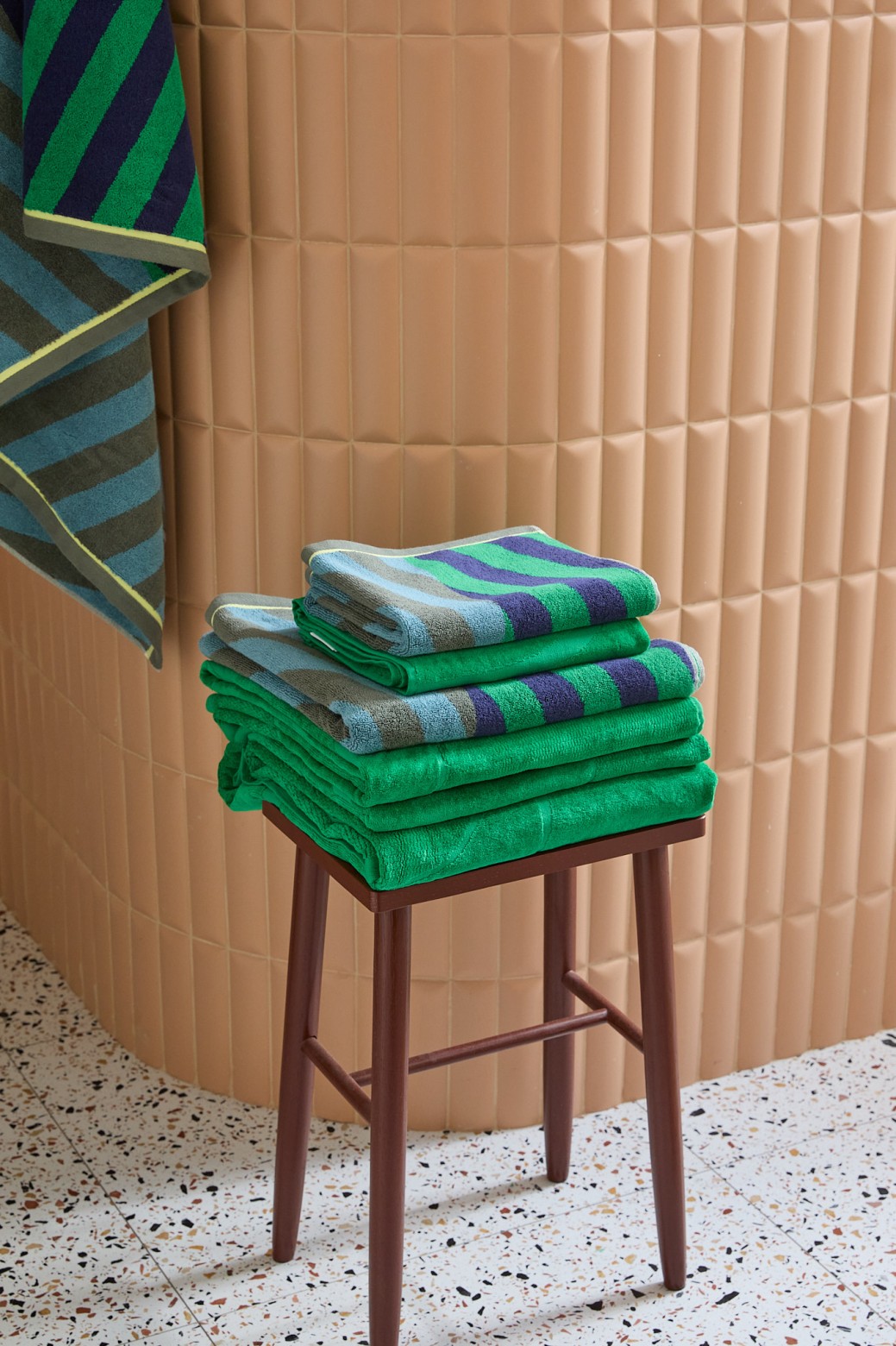 Serviette de bain Rythme Vert  100x170