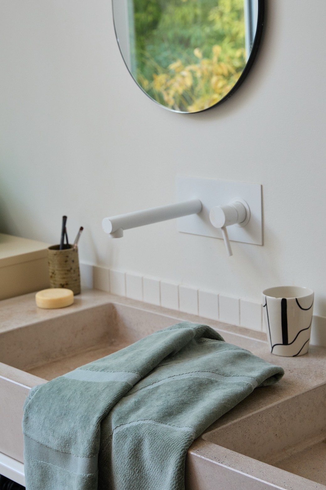 Serviette de bain Rythme Sauge  100x170