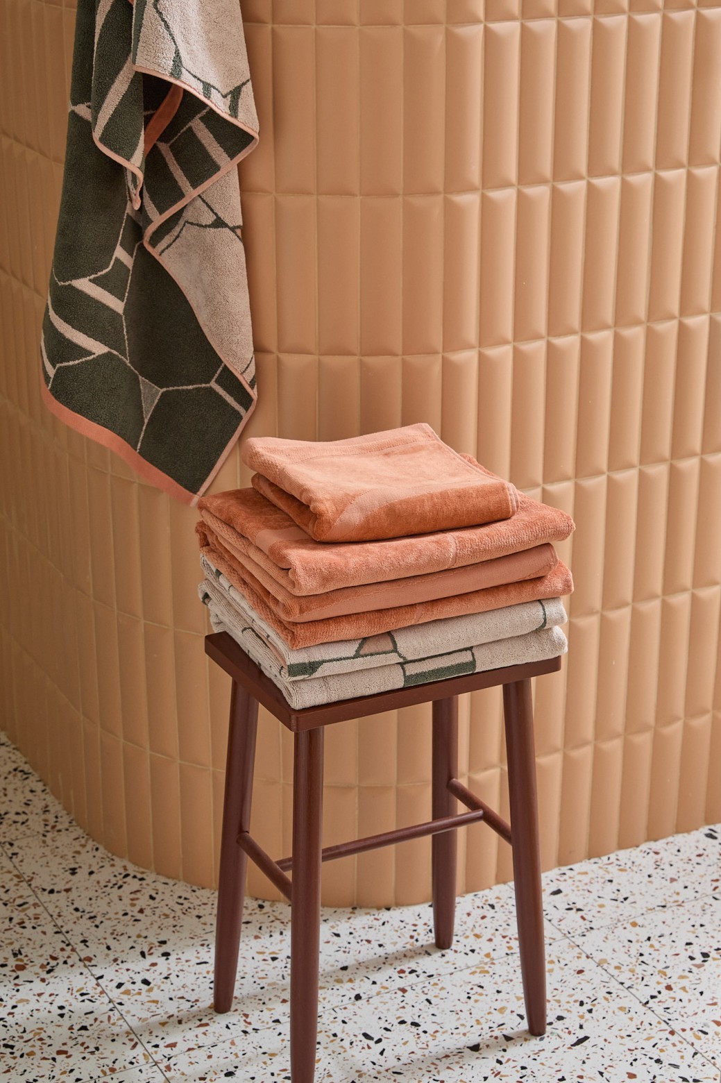 Serviette de bain Rythme Brun   100x170