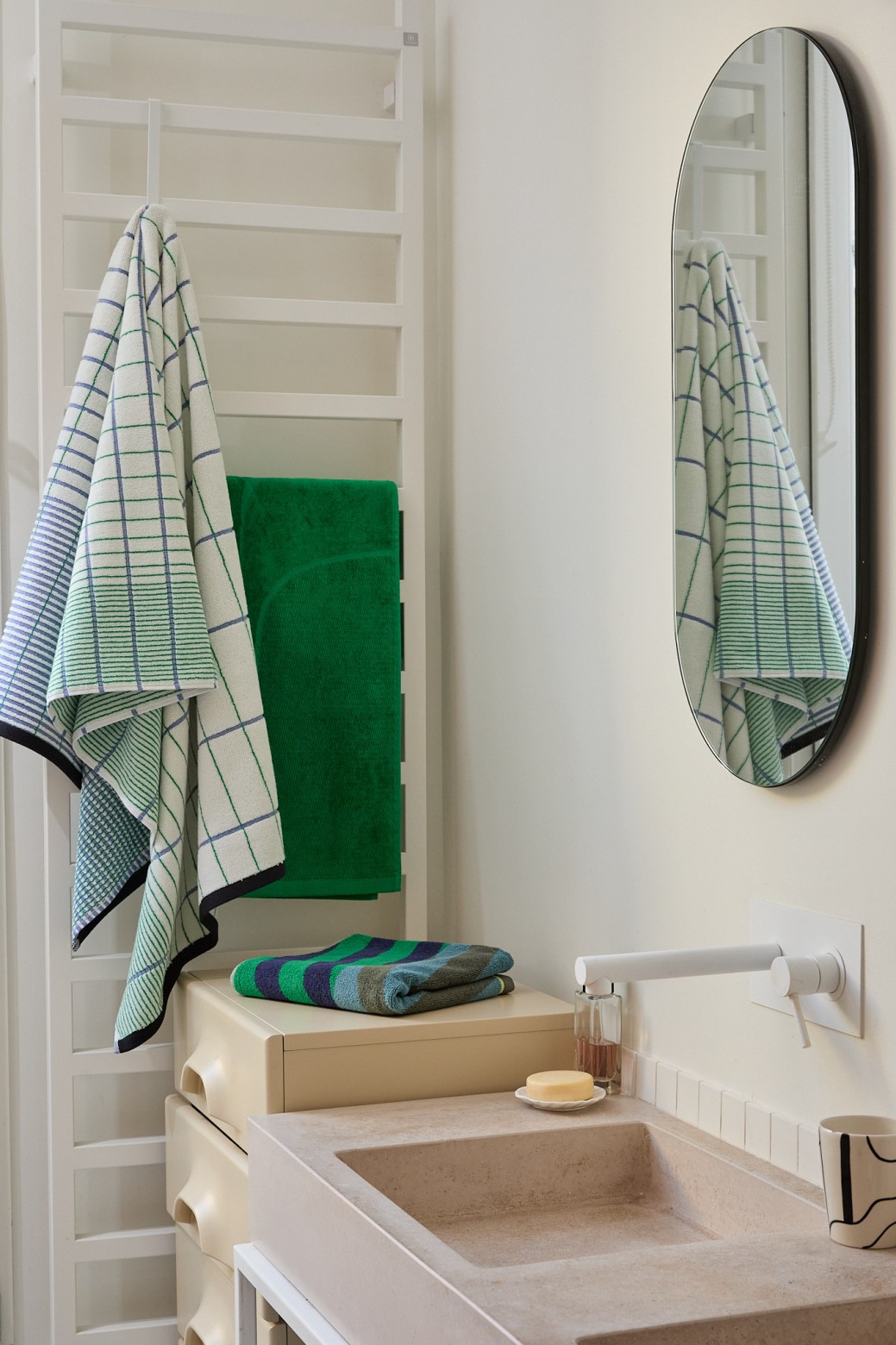 Serviette de bain Echo Bleu 100x170 Serviette de bain Echo Bleu 100x170