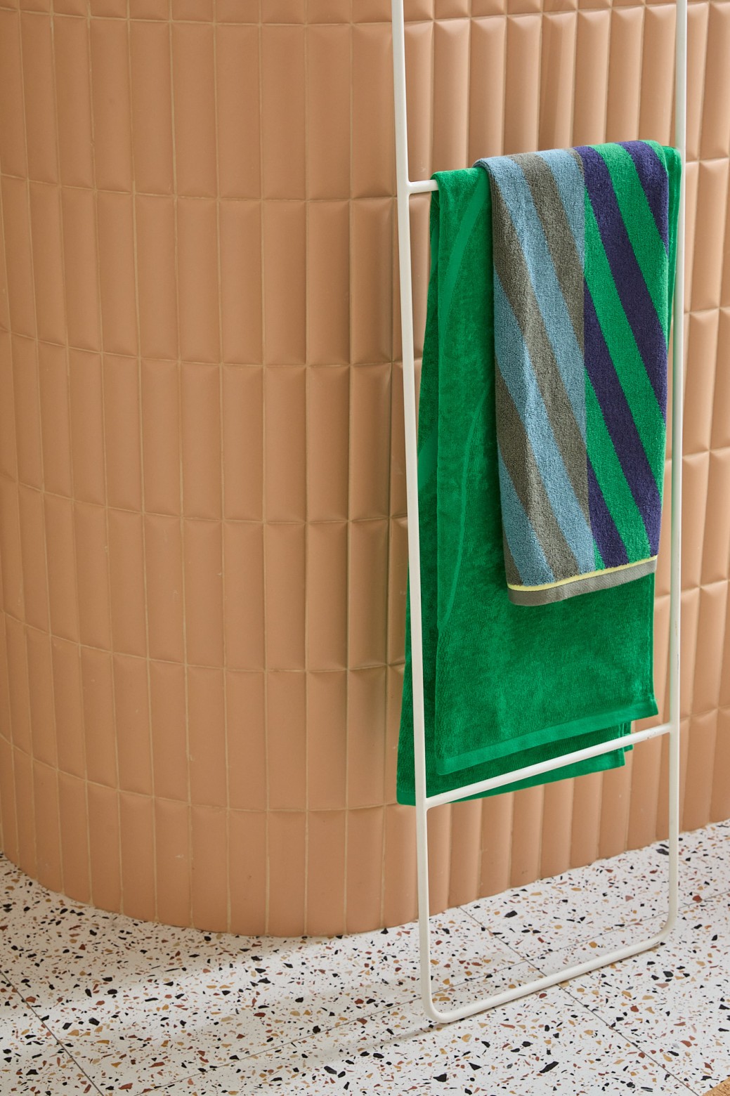 Serviette de bain Diagonal Bleu