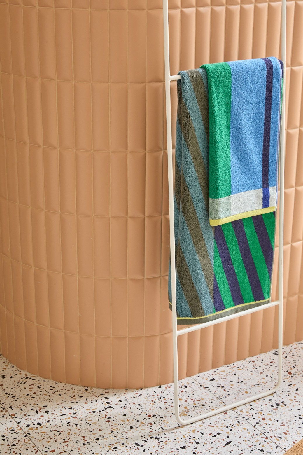 Serviette de bain Diagonal Bleu