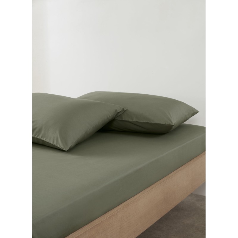 Drap Housse Kaki   160x200+30