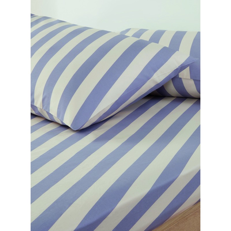 Drap Housse Diagonal Violet   160x200+30