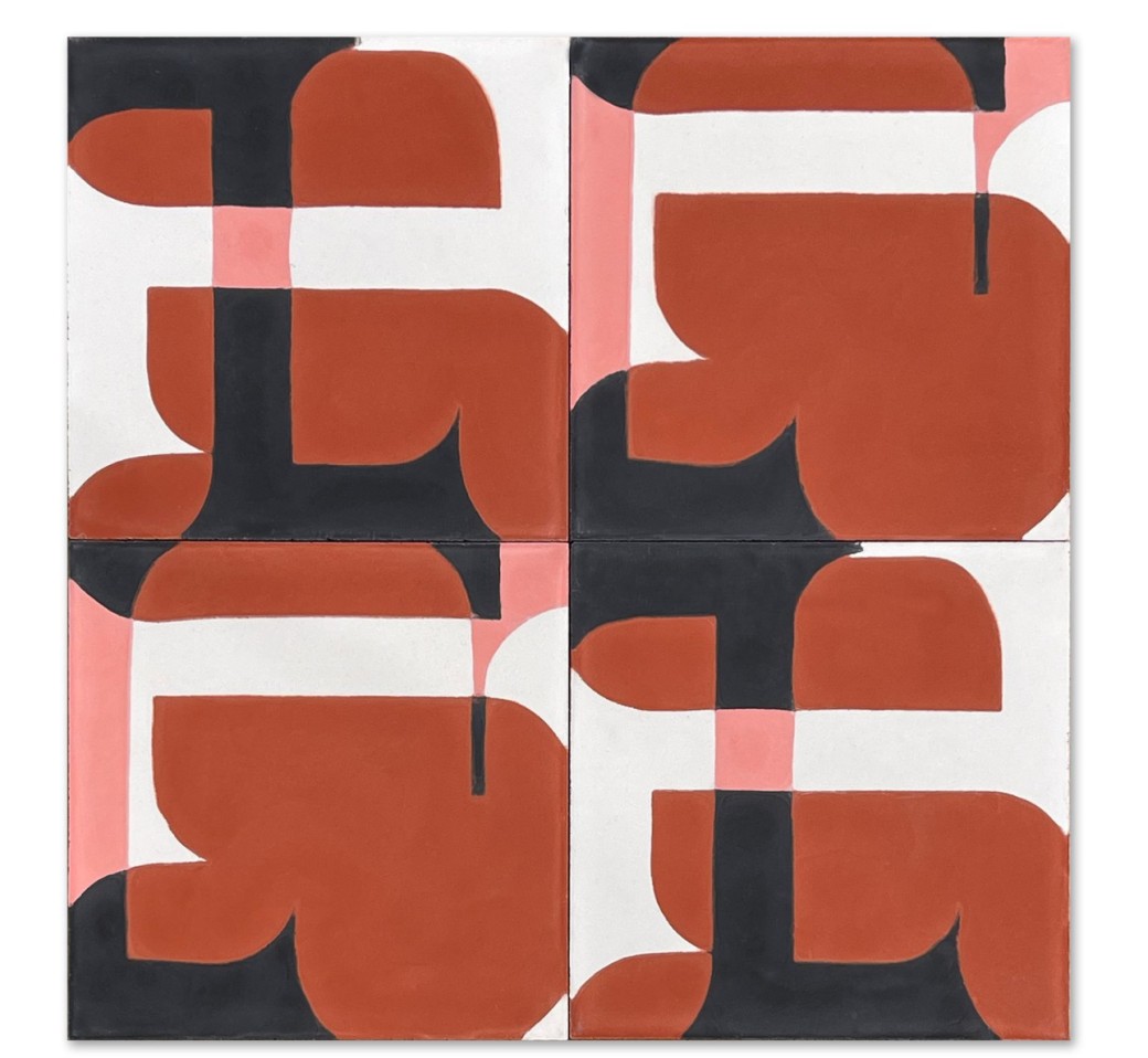 Calice poppy Cement tile