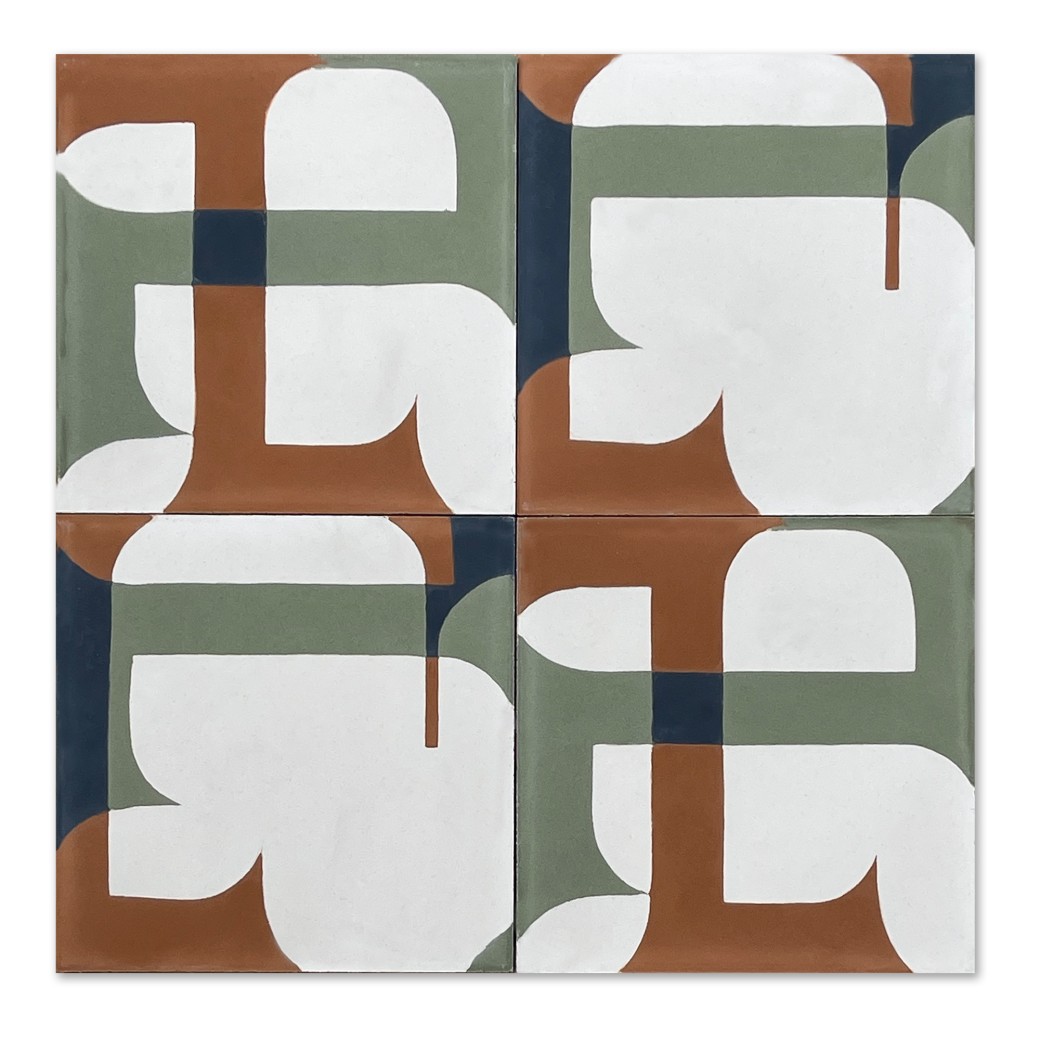 Cinnamon Calice cement tile