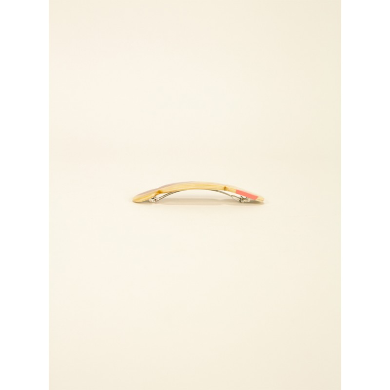 Barrette Nymphe en corne blonde et laque Bordeaux