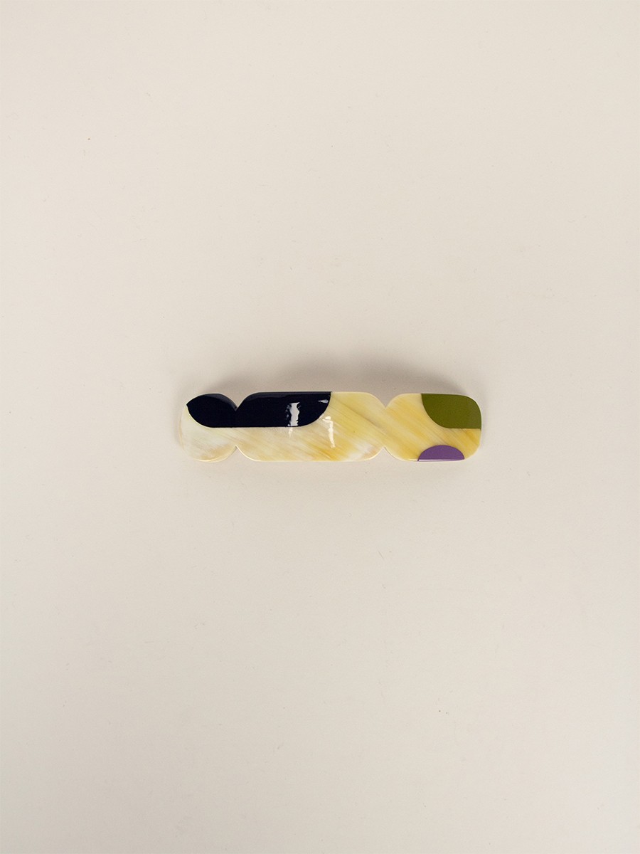 Nymph hair clip in blond horn and Parma lacquer