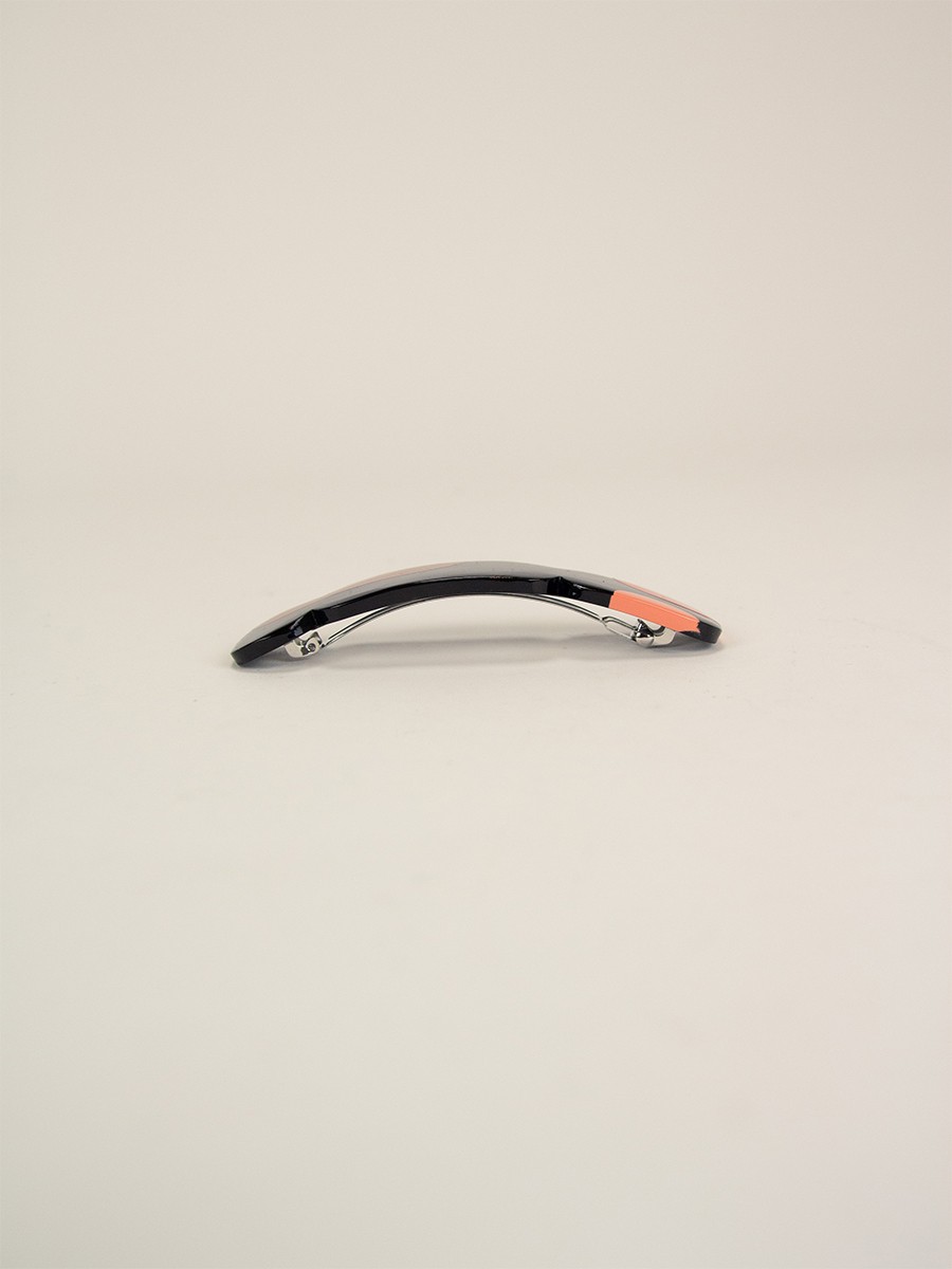 Barrette Nymphe en corne noire et laque Roux Barrette Nymphe en corne noire et laque Roux