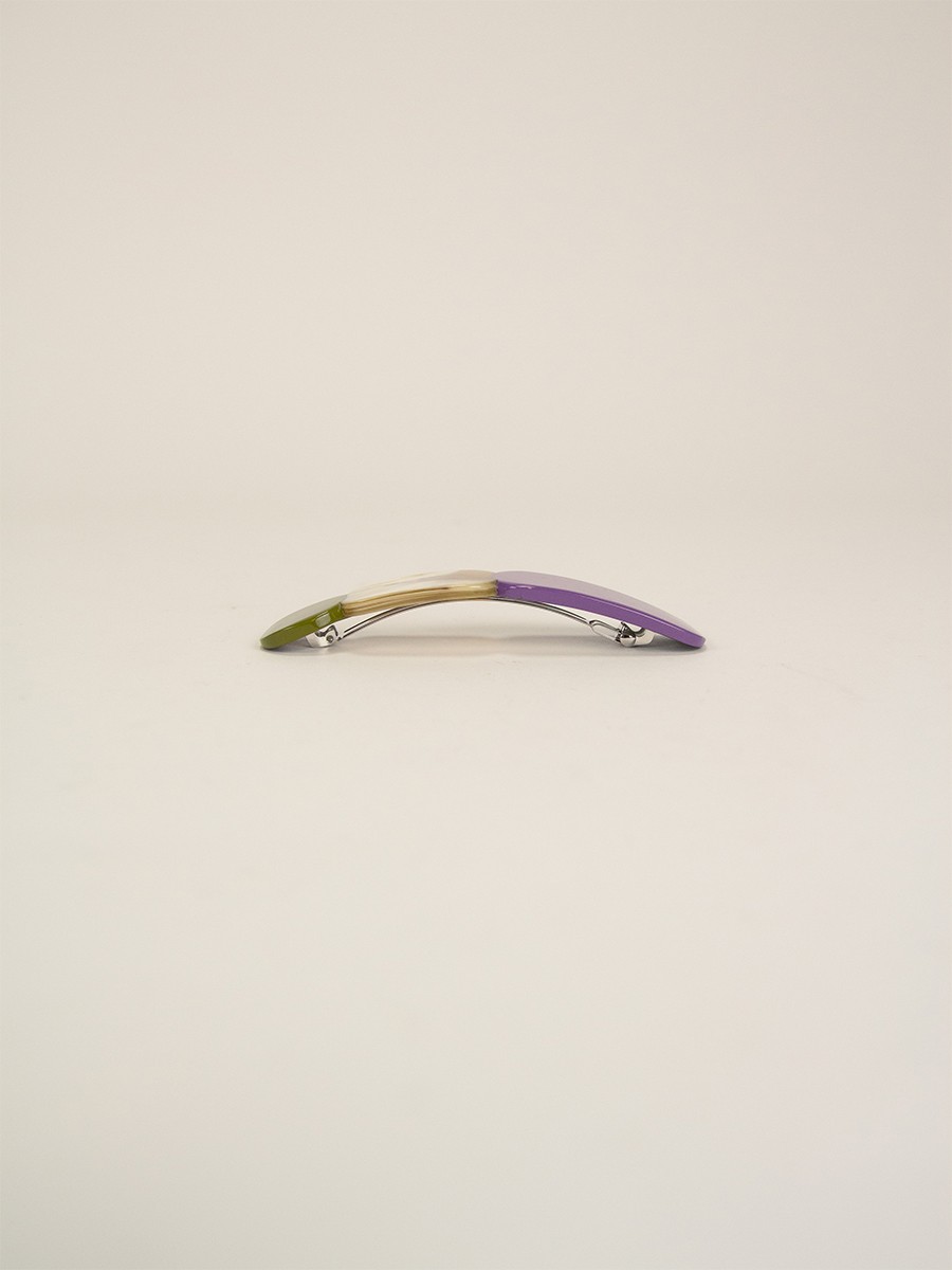 Totem hair clip in blond horn and Parma lacquer Totem hair clip in blond horn and Parma lacquer