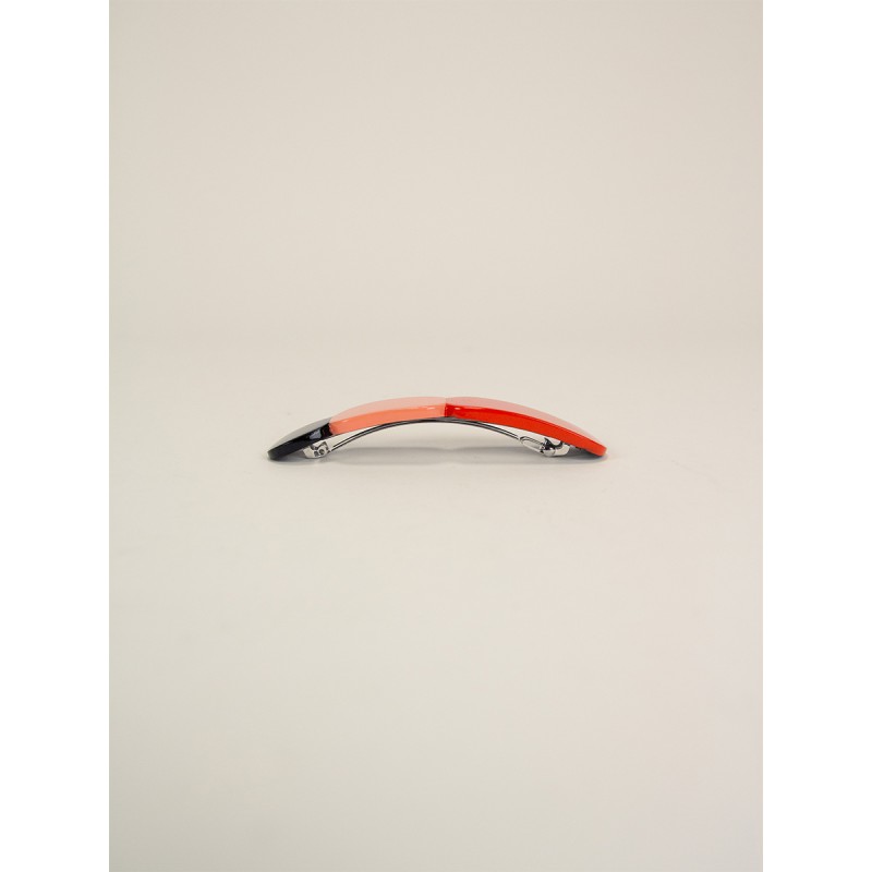 Totem hair clip in black horn and Ginger lacquer