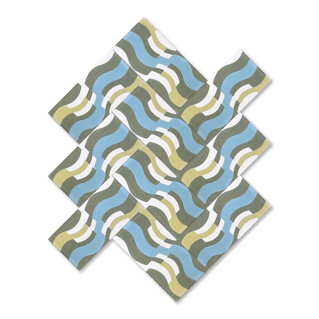 Nazare Summer Sky Cement Tile