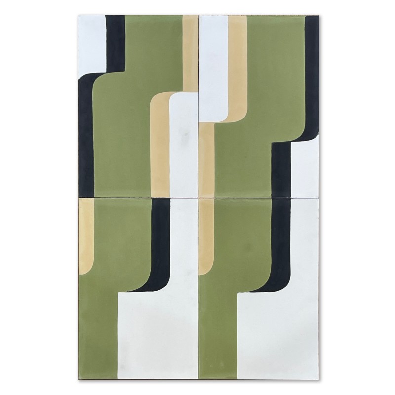 Carreau de Ciment Celeste Crocodile