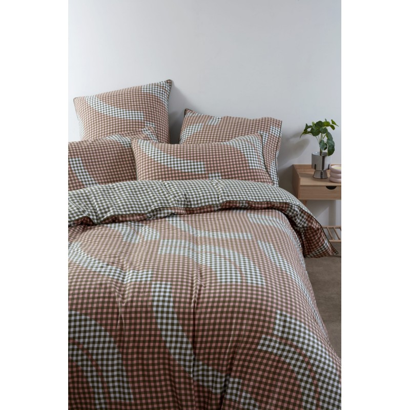 Housse de coussin Vichy Rose