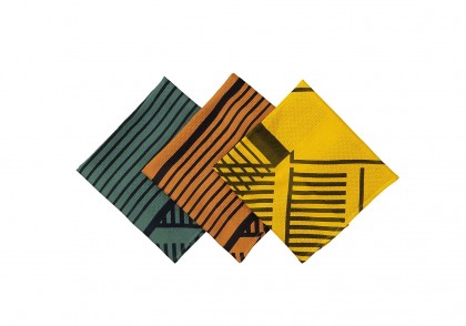 SERVIETTES GEMMA LOT DE 3