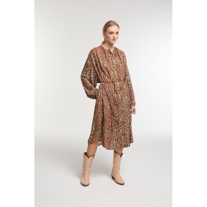 Robe Paradis Origine Kaki Rose