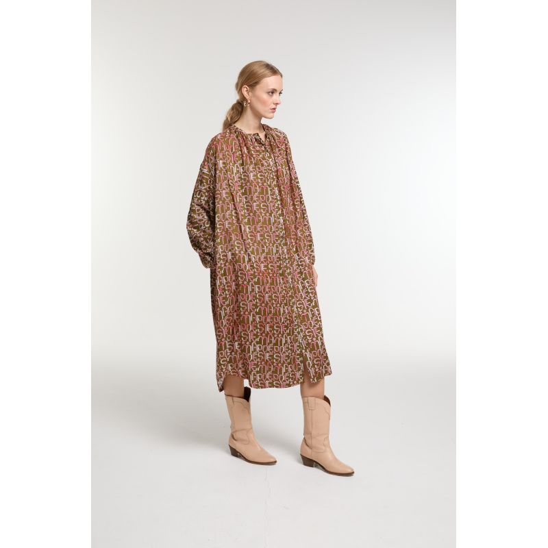 Robe Paradis Origine Kaki Rose