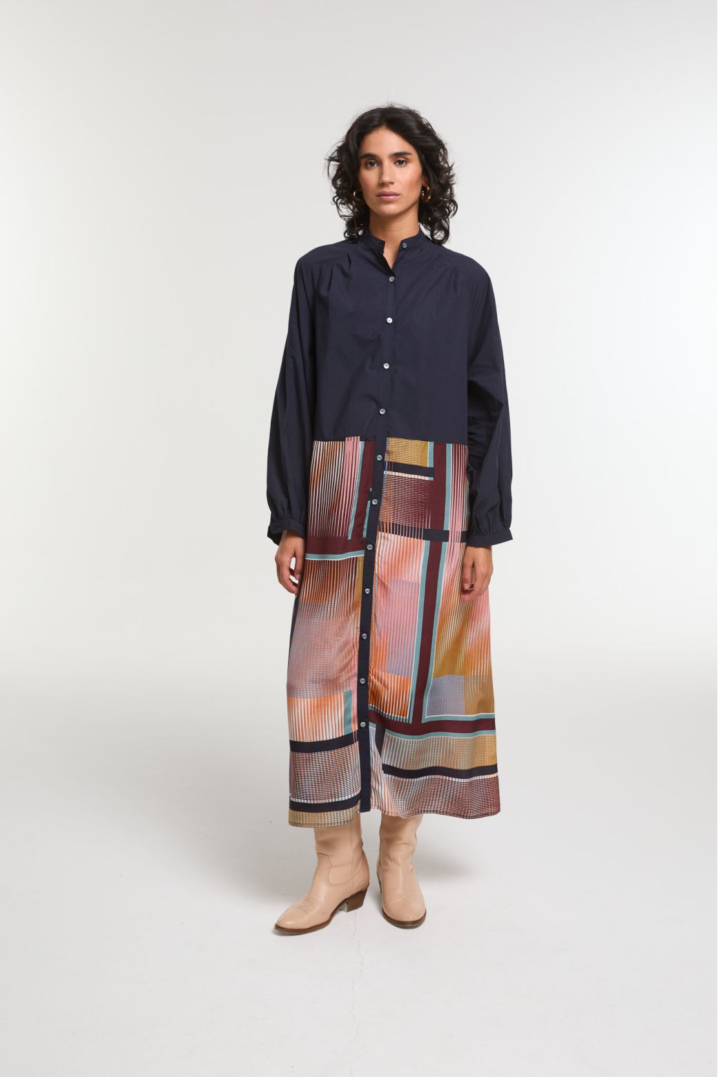 Night Blue Eulalie Prisme Dress