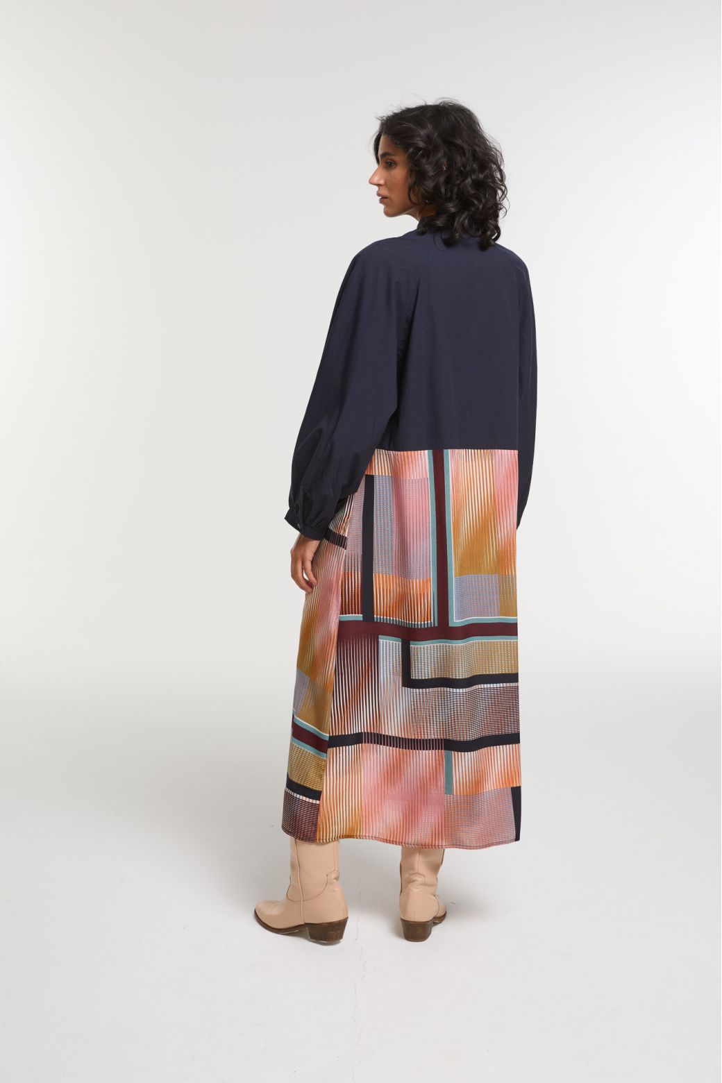 Night Blue Eulalie Prisme Dress