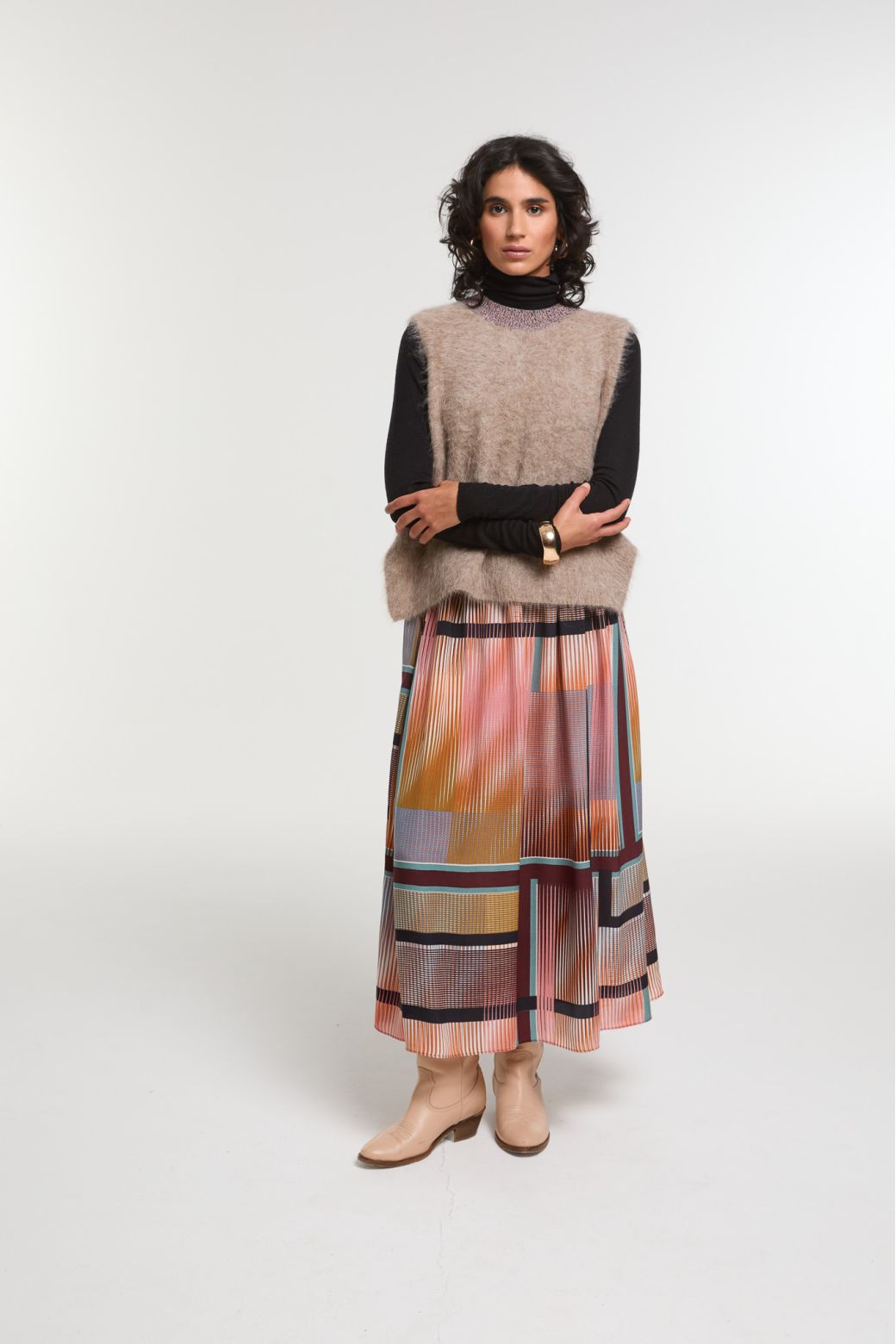 Night Blue Romeo Prisme Skirt