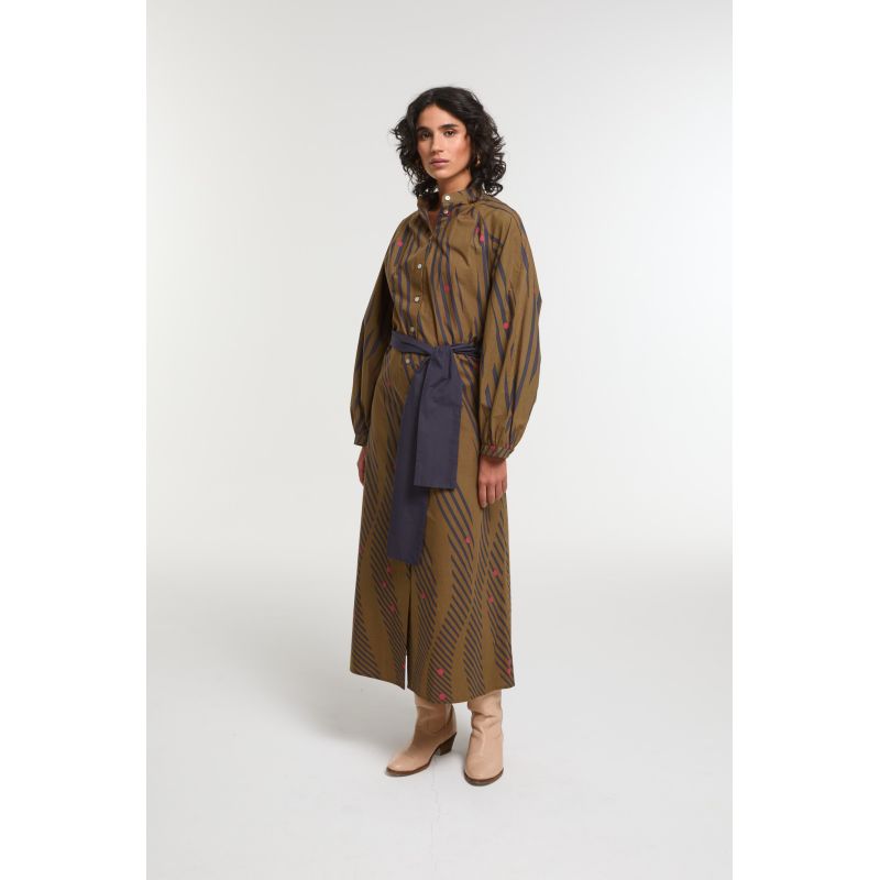 Khaki Eulalie Moon Dress