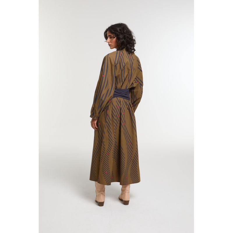 Khaki Eulalie Moon Dress