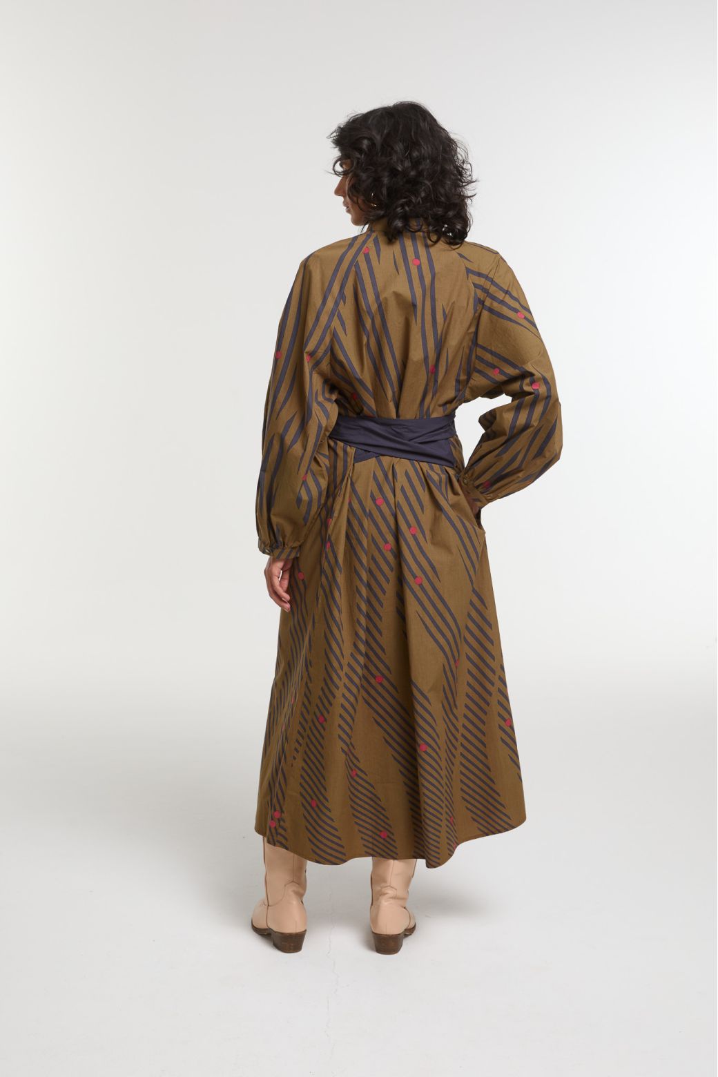 Khaki Eulalie Moon Dress