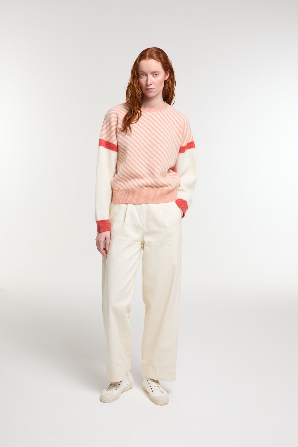 Orange Diago Panorama Sweater