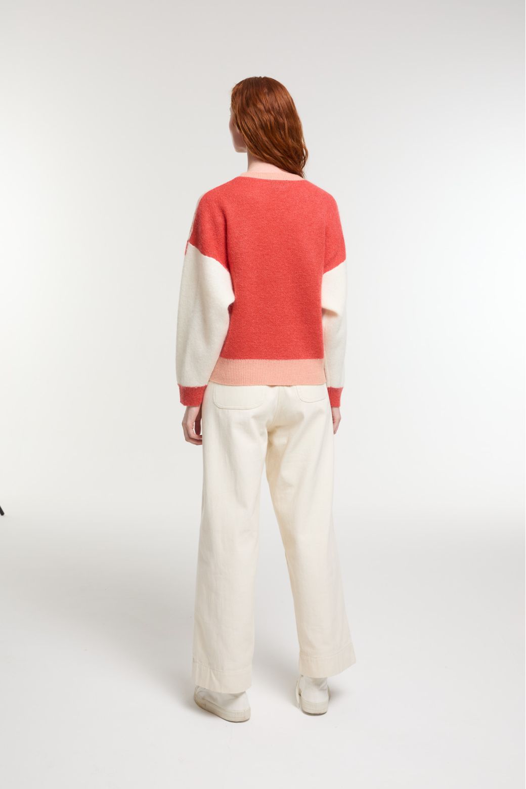 Orange Diago Panorama Sweater