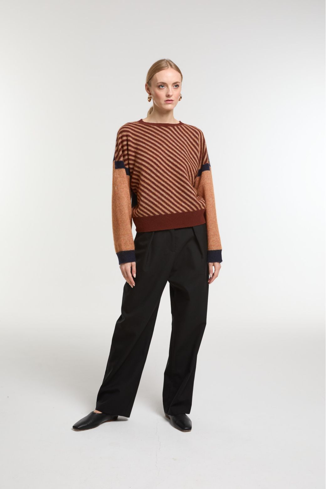 Navy Diago Panorama Sweater