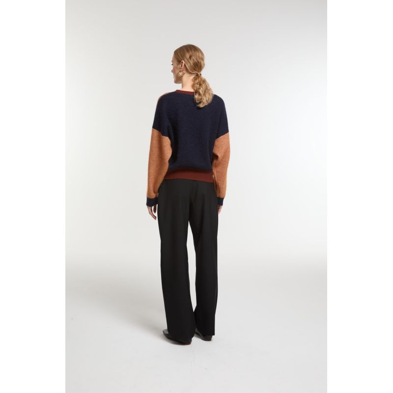 Navy Diago Panorama Sweater