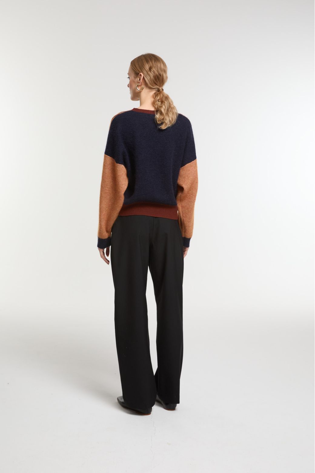 Navy Diago Panorama Sweater