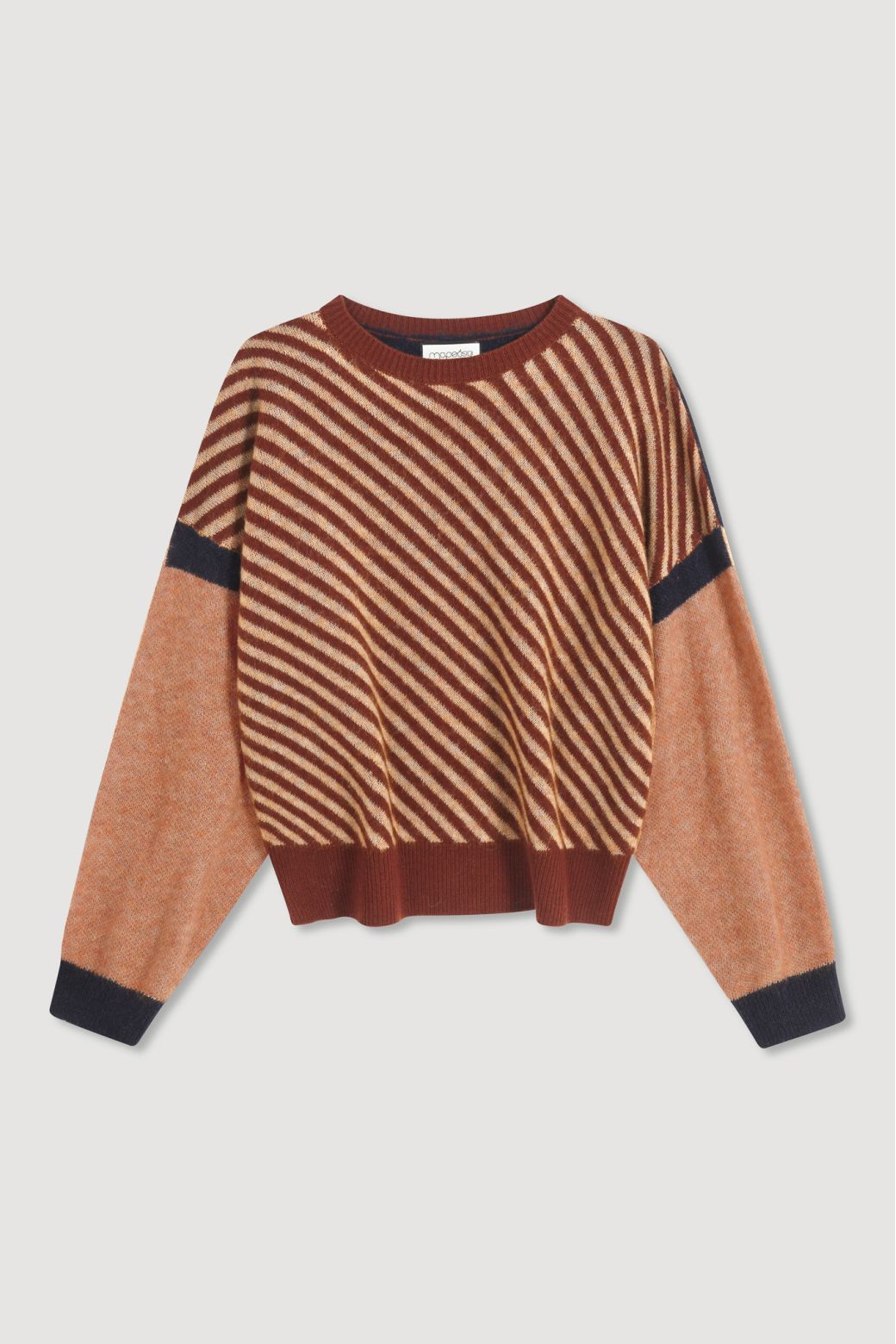 Navy Diago Panorama Sweater