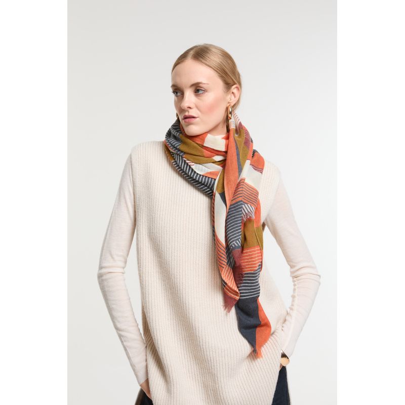 FoulardAlchimie Orange Roux