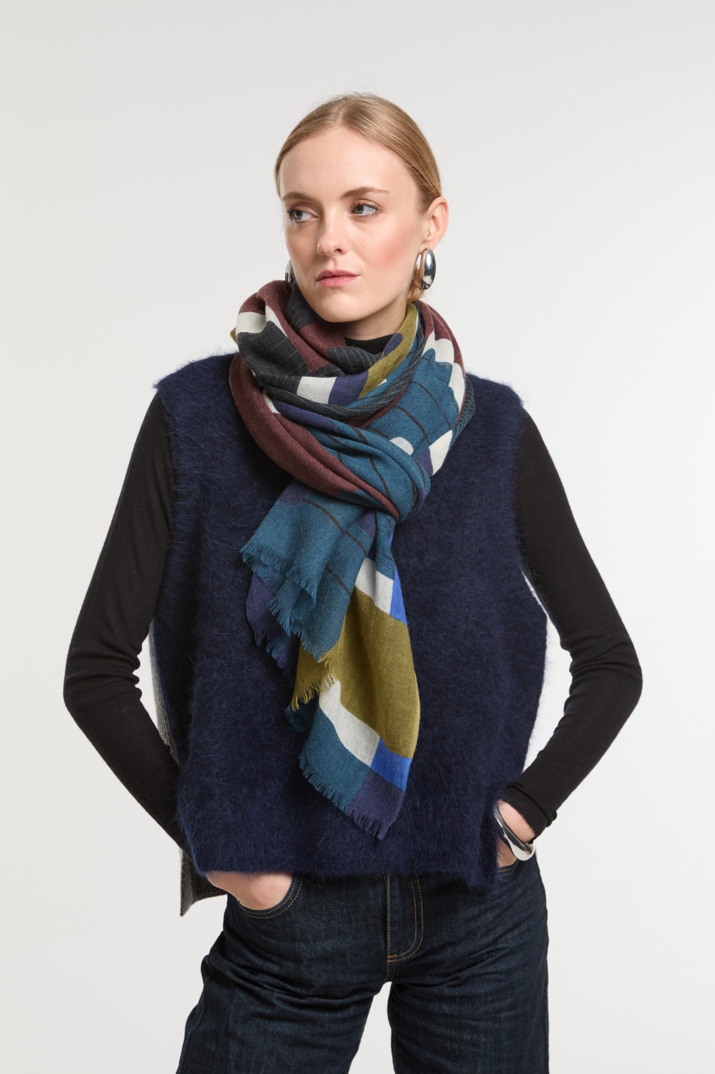 Blue  Petra Scarf