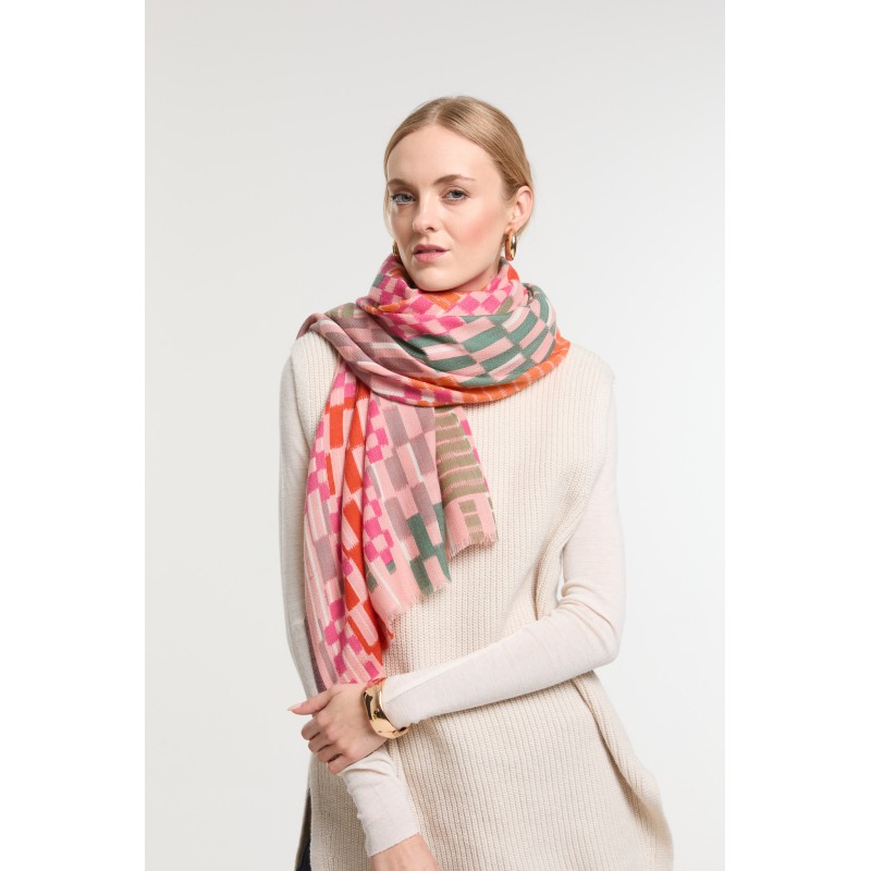 Foulard  Saccade Rose