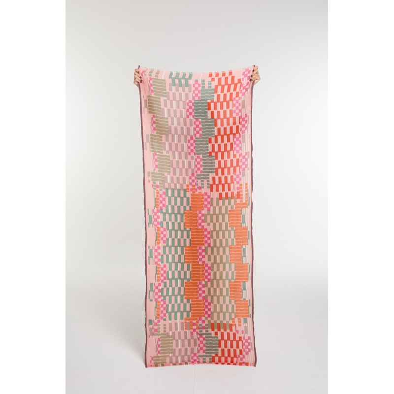 Foulard  Saccade Rose