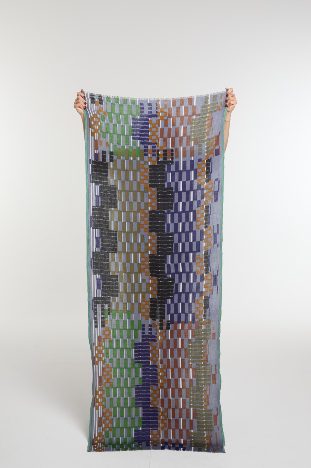 Blue Grey  Saccade Scarf