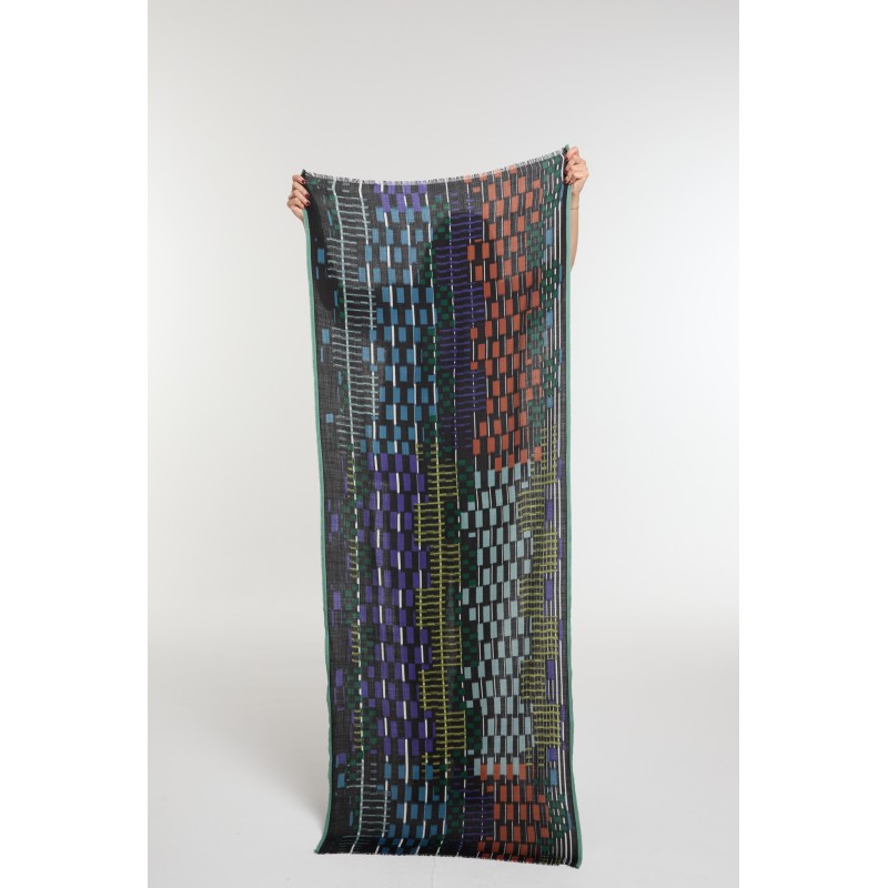 Foulard  Saccade Noir Bleu