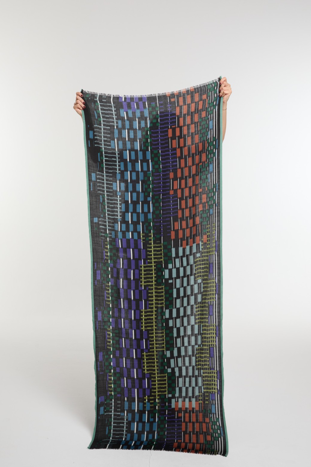Black Blue  Saccade Scarf