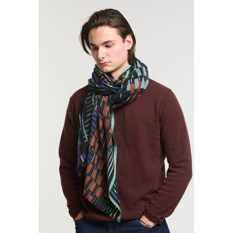 Foulard  Saccade Noir Bleu