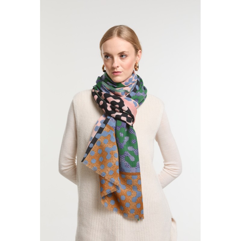 Foulard  Variation Vert Brun