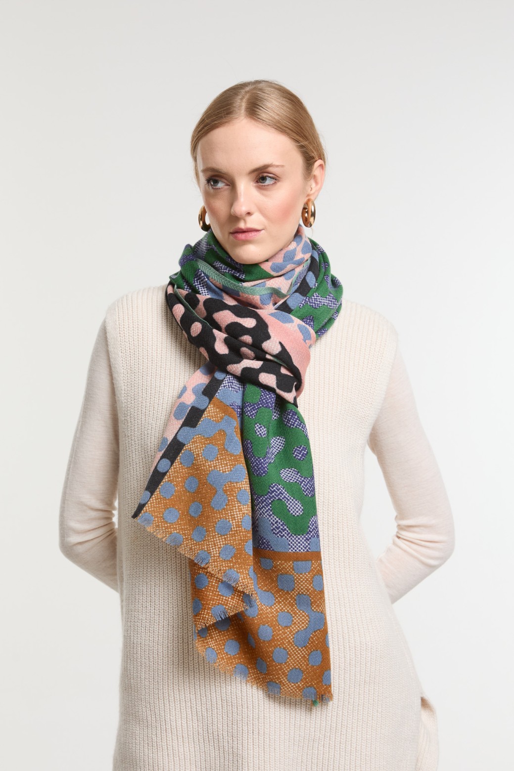Green Brown  Variation Scarf