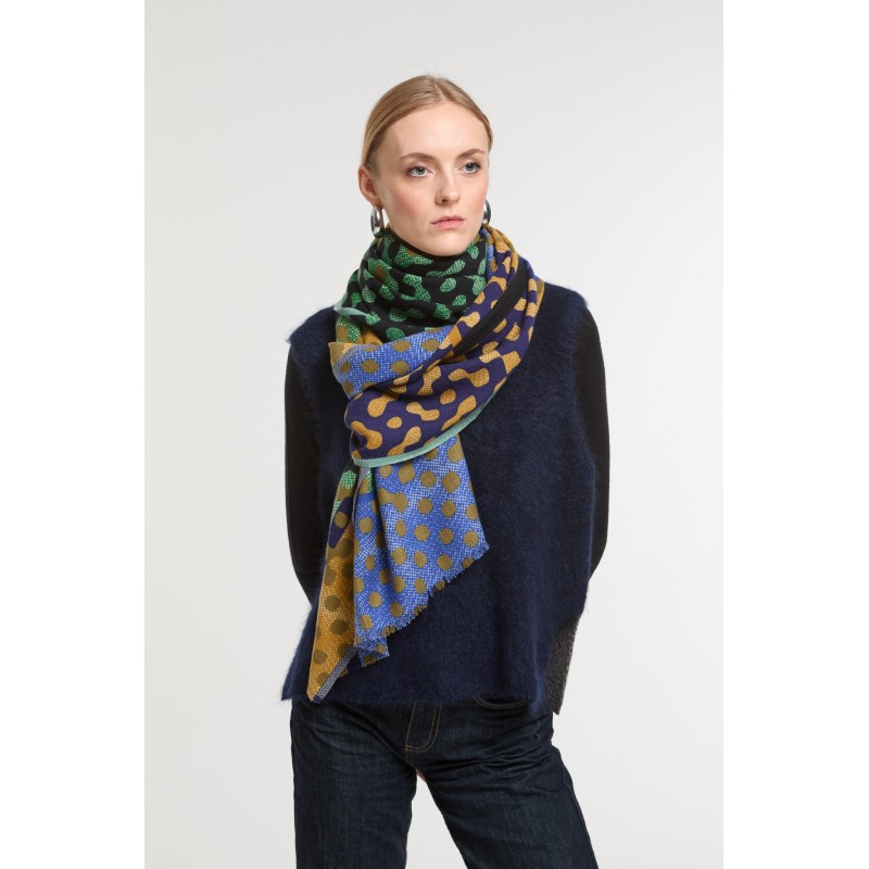 Foulard  Variation Noir Vert