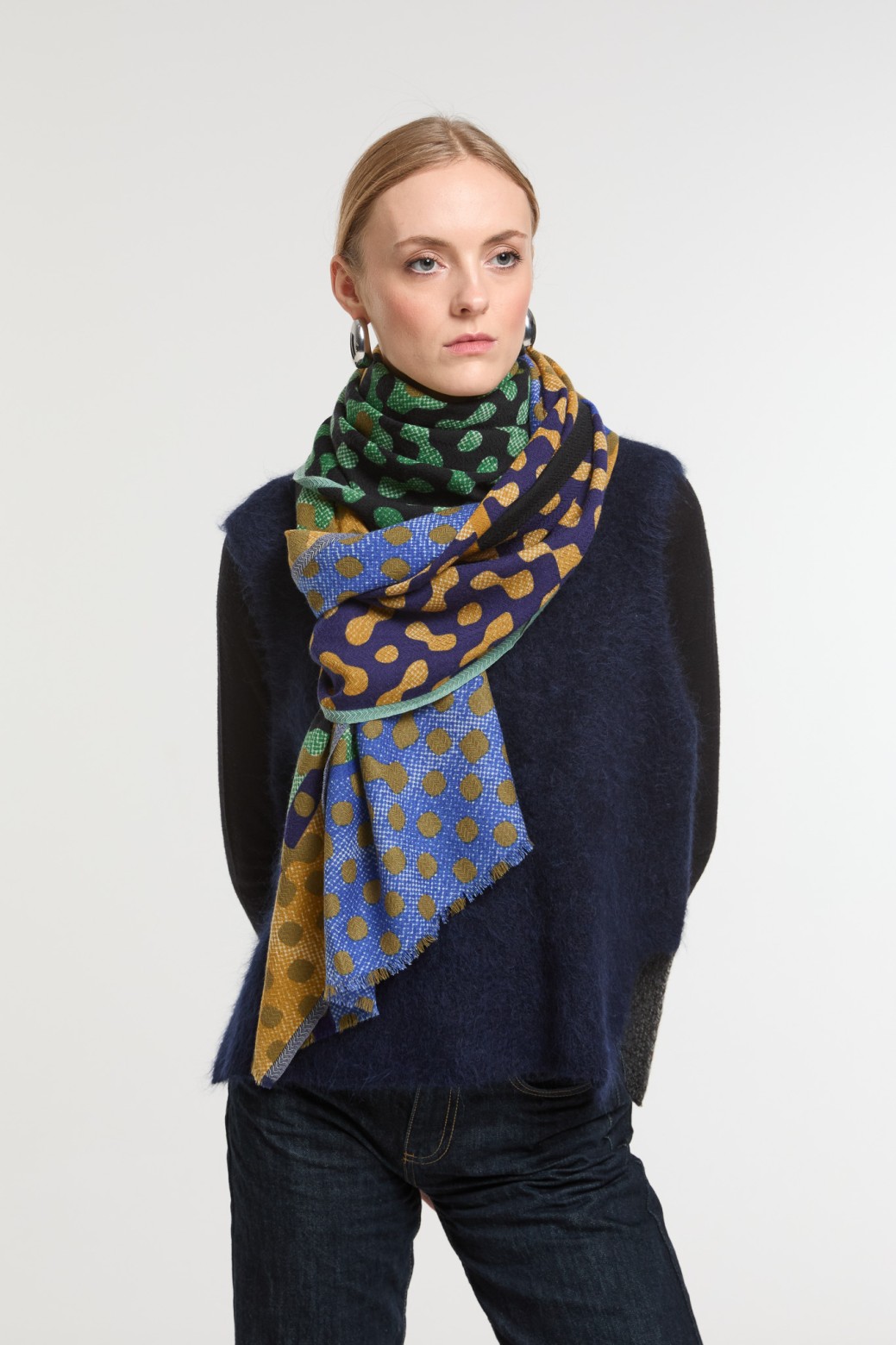 Black Green  Variation Scarf