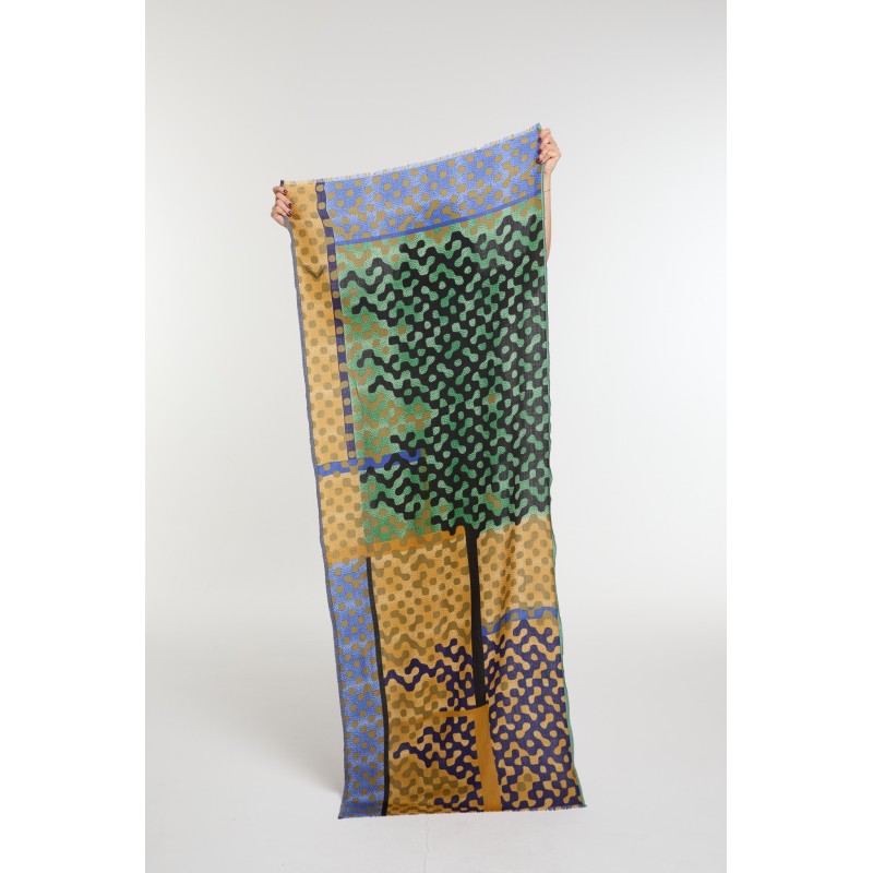 Foulard  Variation Noir Vert